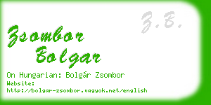 zsombor bolgar business card